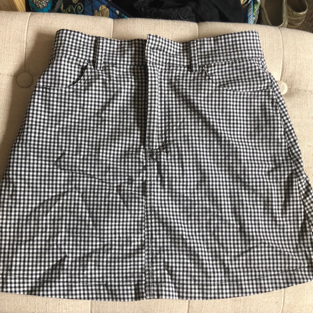 Black gingham brandy Melville skirt